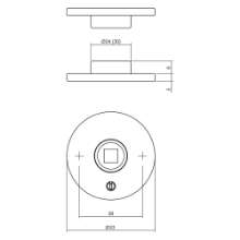 Afbeeldingen van INTERSTEEL Rozet rond plat verdekt ø52x5mm met veerconstructie RVS - mat zwart 3435
