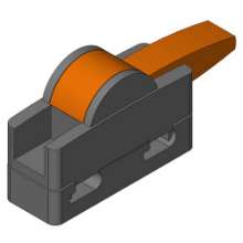 Afbeeldingen van Blum koppelstuk kabel Inserta - voor SERVO-DRIVE - oranje/zwart Z10V1000.01KNOTEN