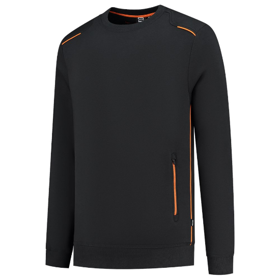 Afbeeldingen van Tricorp sweater Accent - maat 4XL - zwart/oranje  