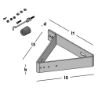 Afbeeldingen van GB deuropvangbeugel - 275x250x220mm 50x4mm - zink magnesium