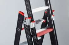 Afbeeldingen van Aluminium kokerladder (gecoat) - 3-delig reform