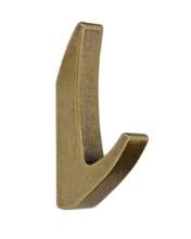 Afbeeldingen van Siro Kapstokhaak metaal - boorafstand 32mm/L 81mm/H 40mm/B 15mm vintage goud 