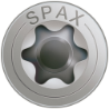 Afbeeldingen van Spax spaanplaatschroef 4Cut - Ø8x240mm T40 - verzonken multikop deeldraad RVS