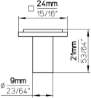 Afbeeldingen van Siro Meubelknop metaal - L 24mm/H 21mm/B 24mm chroom glanzend 