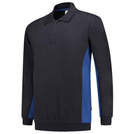 Afbeeldingen van Tricorp polo sweater bicolor 302003 Navy Royal 7XL