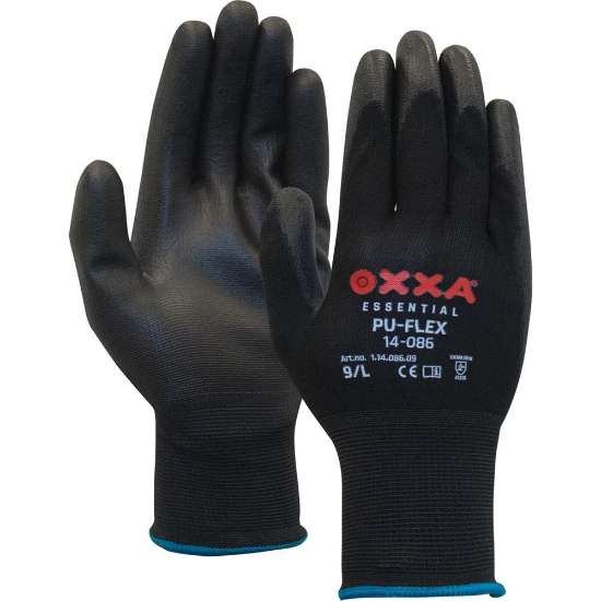 Afbeeldingen van OXXA Essential Handschoen PU-Flex 14-086 - Maat 8 - Zwart 