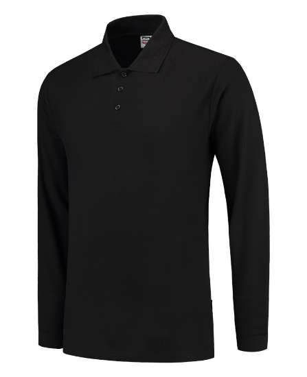 Afbeeldingen van Tricorp polo Shirt lange mouw PPKL180 201008 Zwart XL Op=Op