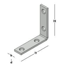 Afbeeldingen van GB meubelhoek - 40x40mm 10x2mm - elektrolitisch verzinkt