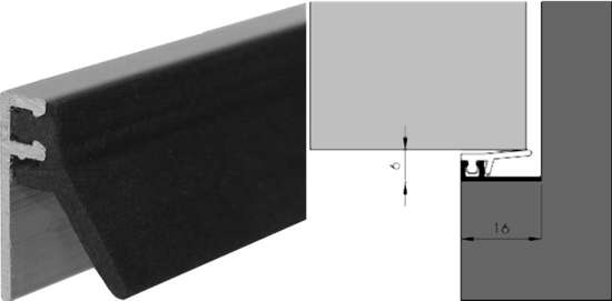 Afbeeldingen van Kelfort inbouwprofiel aluminium BU met
