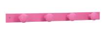 Afbeeldingen van Siro Haaklijst hout - boorafstand 490mm/L 520mm/H 62mm/B 40mm beuken roze gelakt 