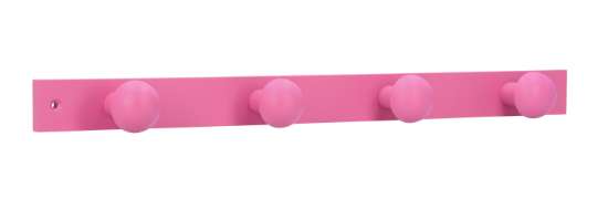 Afbeeldingen van Siro Haaklijst hout - boorafstand 490mm/L 520mm/H 62mm/B 40mm beuken roze gelakt 