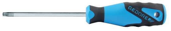Afbeeldingen van Gedore 3-C schroevendraaier met boring tbv inwendige TORX® schroeven met stift