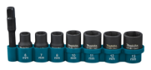 Afbeeldingen van Makita krachtdoppenset E-12289 - 1/4'' - 8 delig 