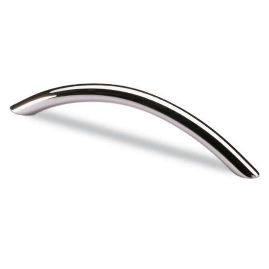 Afbeeldingen van Hettich Greep Nicia, boorafstand 160, L 184 mm, H 32 mm, ø 10 mm, glans verchroomd