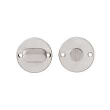 Afbeeldingen van INTERSTEEL Rozet rond plat 50 mm toilet-/badkamersluiting zonder venster met 8 mm stift rvs geborsteld 3409