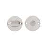 Afbeeldingen van INTERSTEEL Rozet rond plat 50 mm toilet-/badkamersluiting zonder venster met 8 mm stift rvs geborsteld 3409