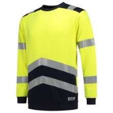 Afbeeldingen van Tricorp sweater Multinorm bicolor 303002 Geel/Ink M
