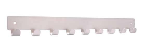 Afbeeldingen van Siro Haaklijst metaal - boorafstand 336mm/L 366mm/H 16mm/B 41mm - nikkel mat 