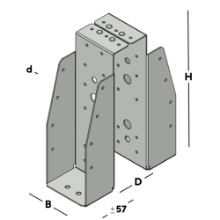 Afbeeldingen van GB Balkdrager GBS DB 71x221 Dikte 1,5 Sendzimir Verzinkt