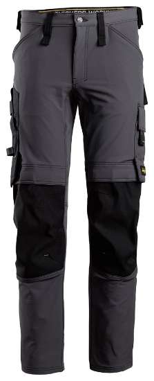 Afbeeldingen van Snickers Allround werkbroek 6371-5804 - full stretch slim fit maat 146 - staal grijs/zwart 