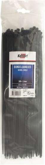 Afbeeldingen van Kelfort bundelbandjes - 4.8x310mm - zwart UV-bestendig 
