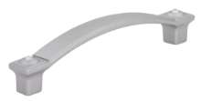 Afbeeldingen van Siro Meubelgreep metaal - boorafstand 96mm/L 110mm/H 22mm/B 14mm aluminium/ transparant 