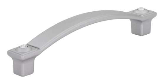 Afbeeldingen van Siro Meubelgreep metaal - boorafstand 96mm/L 110mm/H 22mm/B 14mm aluminium/ transparant 