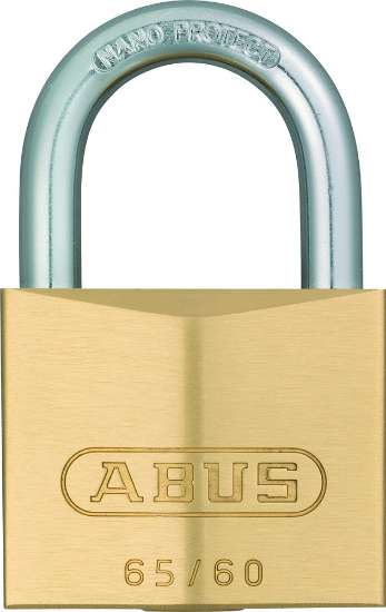 Afbeeldingen van Abus hangslot messing los     65/20