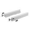 Afbeeldingen van Hettich ArciTech Schuif- / frontlade, setverpakking, ladezijwand hoogte 94 x NL 270 mm, zilver, links en rechts