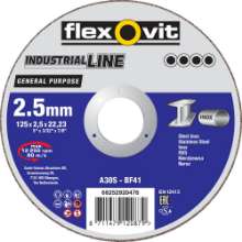 Afbeeldingen van Flexovit Doorslijpschijf - Ø115x2.5x22.2mm - staal en zachte metalen