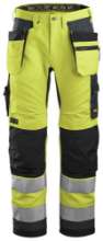 Afbeeldingen van Snickers werkbroek 6230-6658 maat 252 high visibility geel