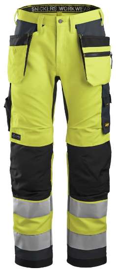 Afbeeldingen van Snickers werkbroek 6230-6658 maat 252 high visibility geel