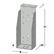Afbeeldingen van GB Balkdrager GBS-KL 96x246 1,5 Sendzimir Verzinkt