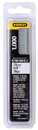 Afbeeldingen van Stanley nagels type J - 15mm - 1000 stuks