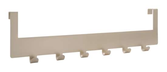 Afbeeldingen van Siro Deurkapstok metaal - met 6 haken L 375mm/H 38mm/B 100mm nikkel mat 