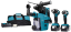 Afbeeldingen van Makita combiset Boor- en Slagschroefmachine DLX3106TW1 - 18v 3x 5,0Ah li-on accu - Stofafzuigunit, snellader tas 