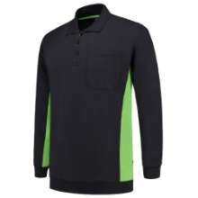 Afbeeldingen van Tricorp polosweater 302001 - maat 7XL - marineblauw/limoengroen 