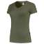 Afbeeldingen van Tricorp T-Shirt V hals Slim fit dames 101008 Army XL