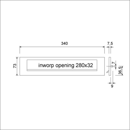 Afbeeldingen van Ami briefplaat DL met veer dd=38-45mm