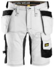 Afbeeldingen van Snickers Allround stretch korte broek 6141-0904, Maat 52, wit/zwart