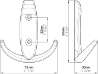 Afbeeldingen van Siro Kapstokhaak metaal - boorafstand 32mm/L 80mm/H 30mm/B 73mm - messing glanzend 