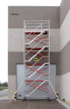 Afbeeldingen van Trapsteiger breed met voorloopleuning - Aluminium
