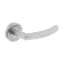 Afbeeldingen van INTERSTEEL Deurkruk Half rond/hoek90° basic op rond geveerde rozet ø53x9mm rvs geborsteld 1238