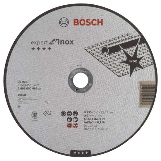 Afbeeldingen van Bosch Doorslijpschijf recht Expert for Inox