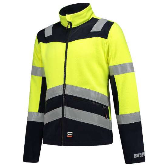 Afbeeldingen van Tricorp fleecejack Multinorm bicolor 403013 Geel/Ink 3XL