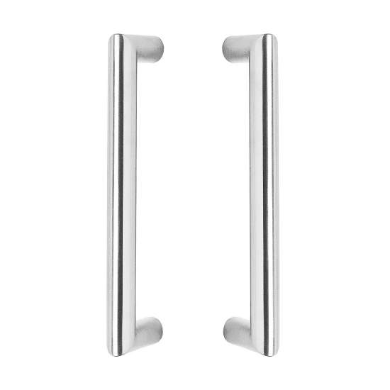 Afbeeldingen van INTERSTEEL Deurgrepen per paar recht-90° 630x80x30 HoH 600 rvs 4339