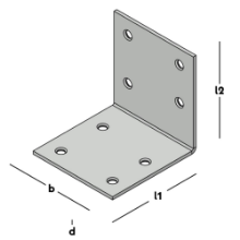 Afbeeldingen van GB Versterkingshoek 60x60mm 57x2mm Sendzimir Verzinkt 