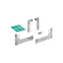 Afbeeldingen van Hettich SlideLine M Uitbreidingsset voor gelijmde glazen deuren met demping, Minimale deurbreedte mm: 450
