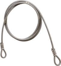 Afbeeldingen van Kelfort Slotkabel - 8-10mm 350cm - pvc met 2 Ogen 10cm 