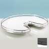 Afbeeldingen van Hettich Arena STYLE antislip-plateau voor Revo 90°, 800 x 800, verchroomd, met melamineharscoating, wit
